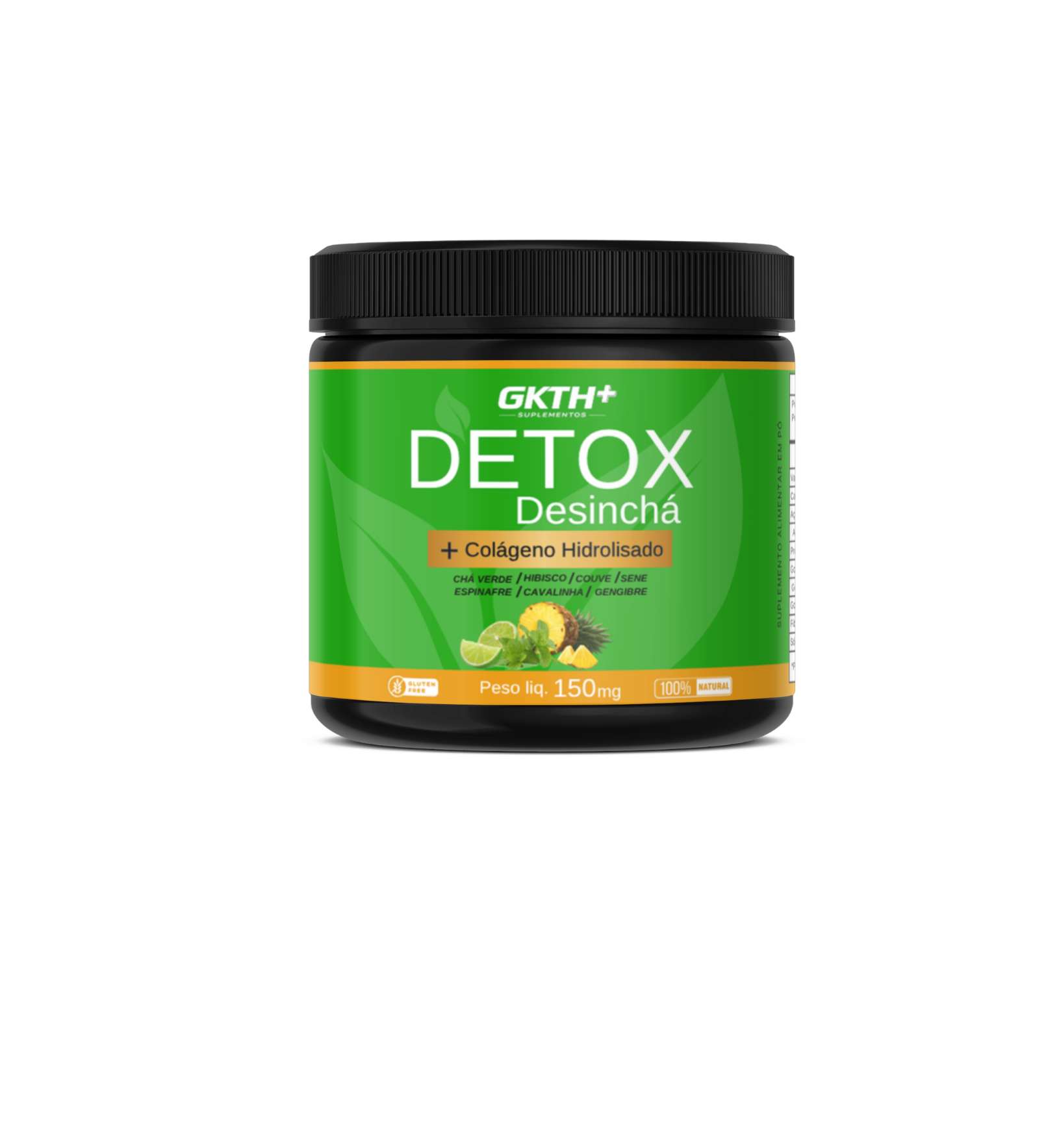 Detox desincha com colageno hidrolisado 150g GKTH suplementos