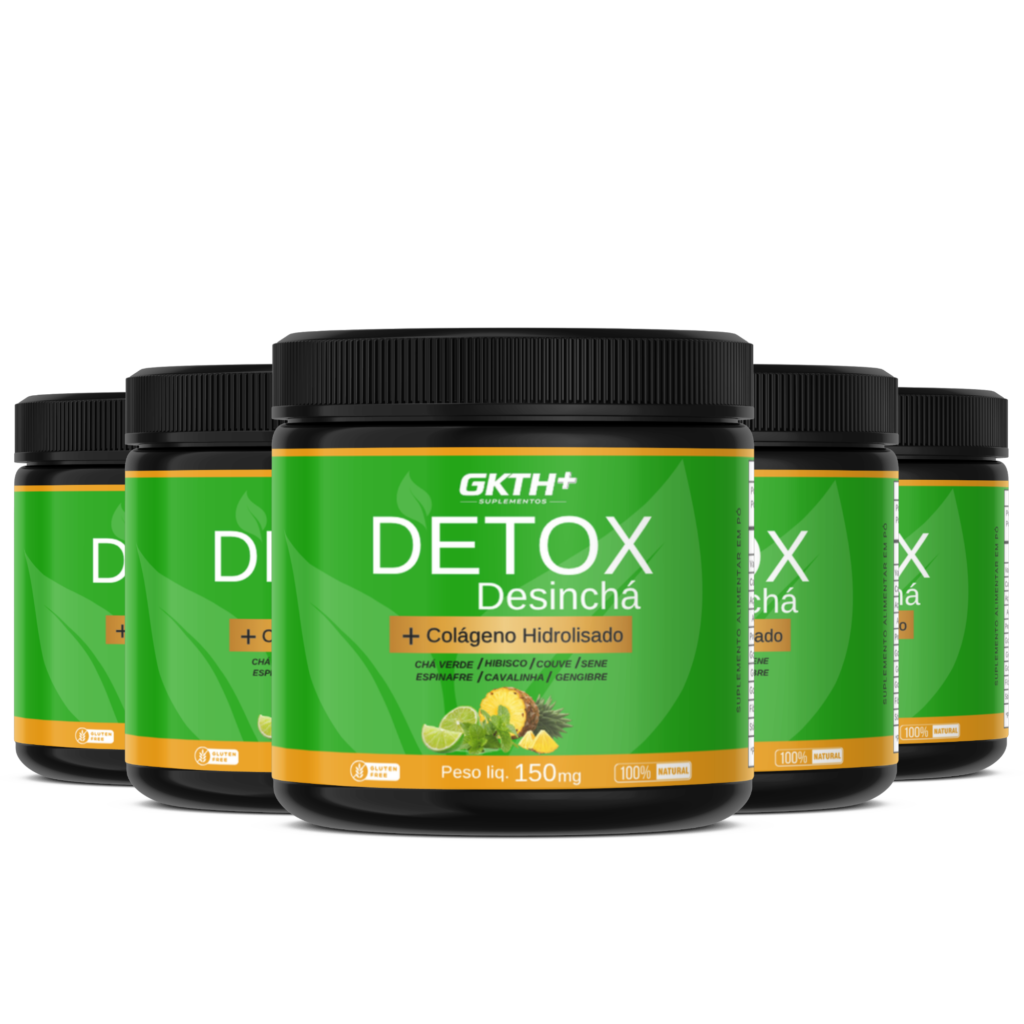 Detox desincha com colageno hidrolisado 150g GKTH suplementos