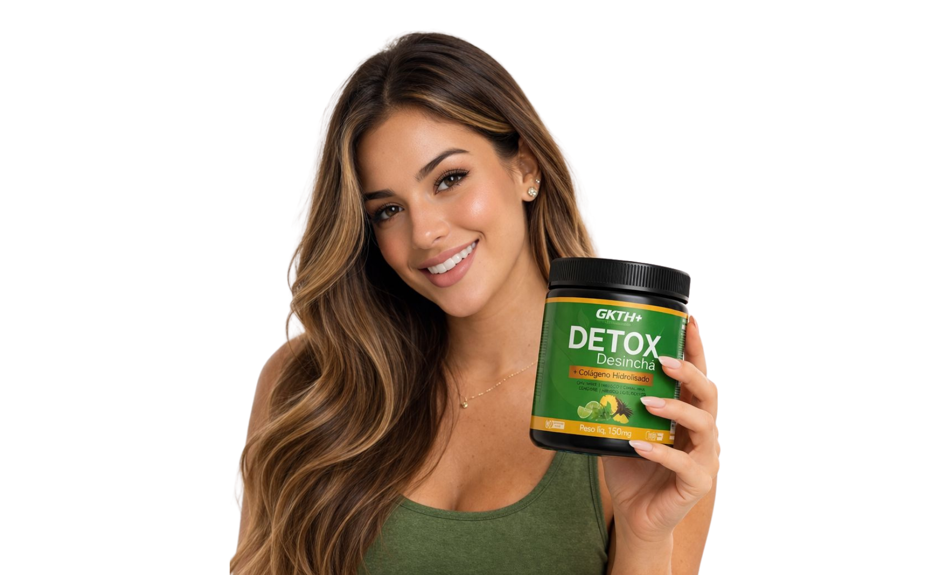Detox desincha com colageno hidrolisado 150g GKTH suplementos